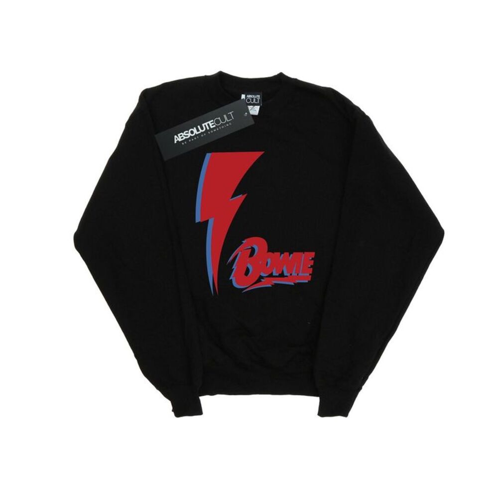 David Bowie Mens Red Bolt Sweatshirt / Black